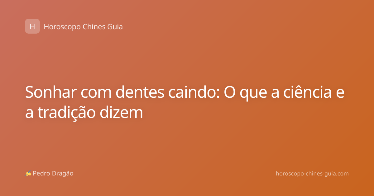 Sonhar com dentes caindo: O que a ciência e a tradição dizem